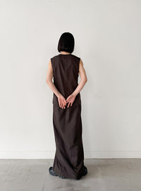 ラウンドヘムVネックベスト【セットアップ対応】【by SON】