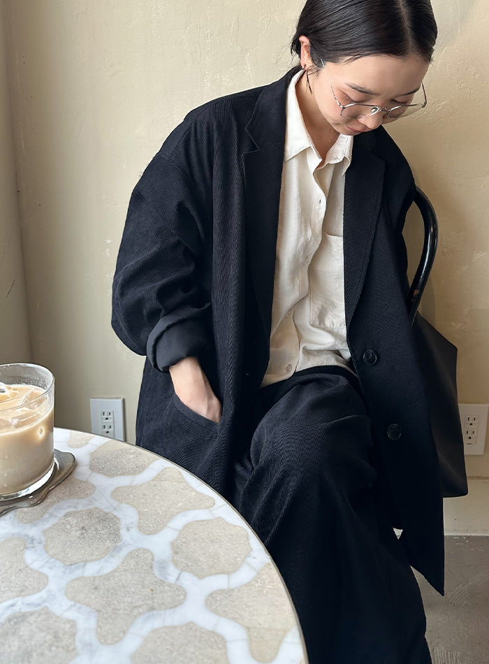 コーデュロイワイドストレートスラックス【by SON】