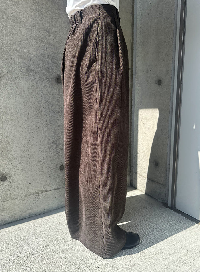 コーデュロイワイドストレートスラックス【by SON】