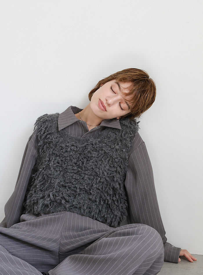 ウールミックスニットベスト – SELECT MOCA