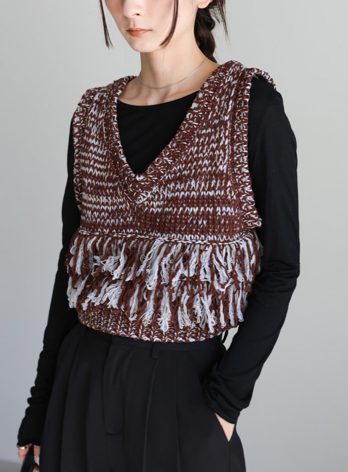 2WAYミックスフリンジベスト – SELECT MOCA