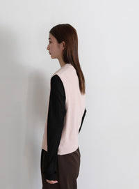 コンパクトVネックニットベスト