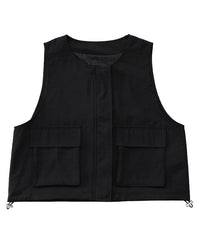 ノーカラーヘムドロストコンパクトベスト