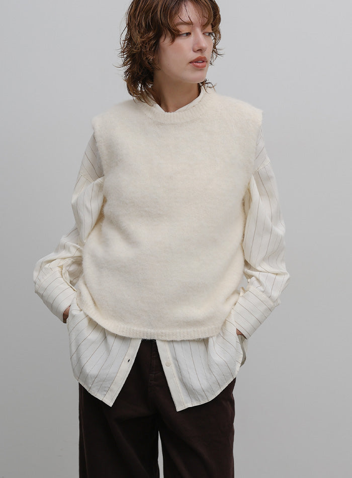 モヘア起毛ニットベスト – SELECT MOCA