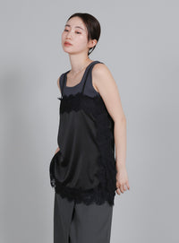 【Et】Lace Satin Camisole