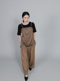 【Et】Lace Satin Camisole