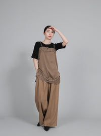 【Et】Lace Satin Camisole
