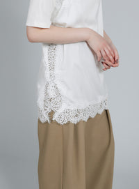 【Et】Lace Satin Camisole