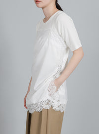 【Et】Lace Satin Camisole