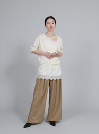 【Et】Lace Satin Camisole