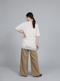 【Et】Lace Satin Camisole