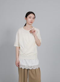【Et】Lace Satin Camisole