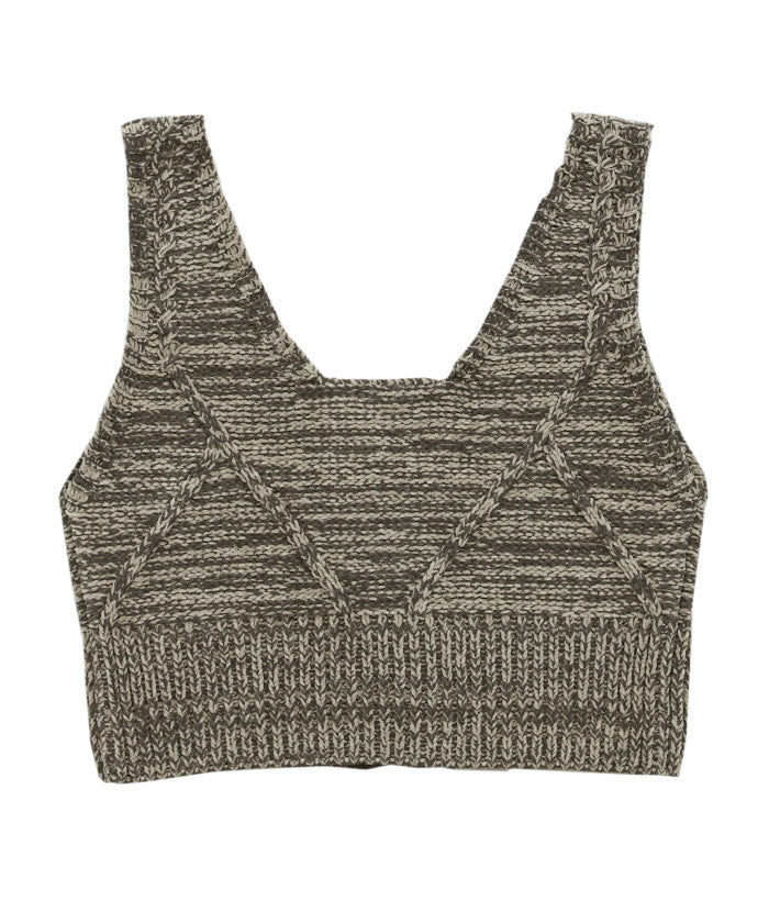 フロントジップメランジニットビスチェ – SELECT MOCA