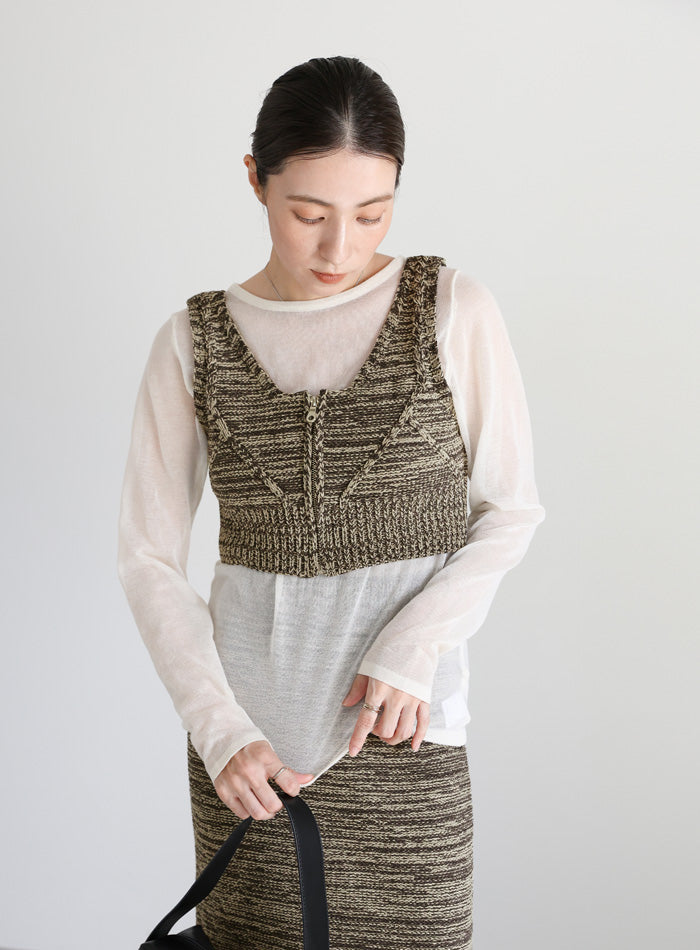 TAN ニットビスチェ TAN（タン）の「TAN（タン） レモンビスチェ（ニット/セーター）」 - WEAR