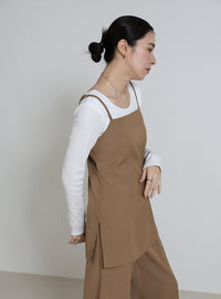 サイドスリットチュニックキャミソール