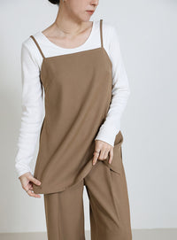 サイドスリットチュニックキャミソール