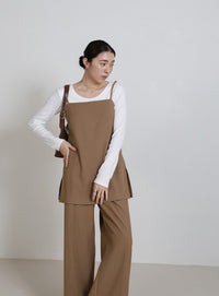 サイドスリットチュニックキャミソール