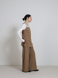 サイドスリットチュニックキャミソール