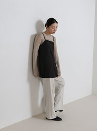 サイドスリットチュニックキャミソール