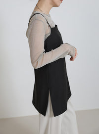 サイドスリットチュニックキャミソール