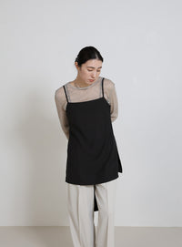 サイドスリットチュニックキャミソール