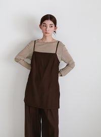 サイドスリットチュニックキャミソール