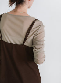 サイドスリットチュニックキャミソール