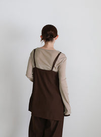 サイドスリットチュニックキャミソール