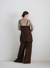 サイドスリットチュニックキャミソール