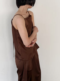 マットサテンスクエアキャミソール【セットアップ対応】【by SON】