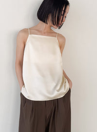 マットサテンスクエアキャミソール【セットアップ対応】【by SON】