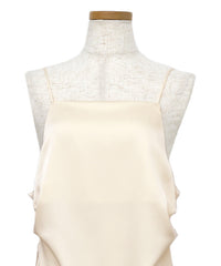 サイドスリットアシンメトリーサテンキャミソール【セットアップ対応】