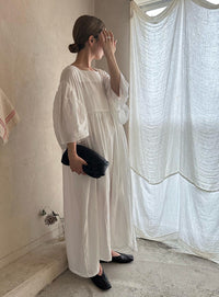 ボリュームスリーブスクエアネックワンピース【by SON】【SALE】