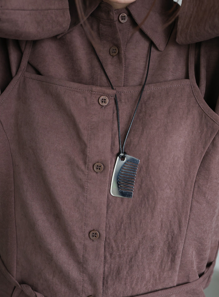 コームモチーフコードネックレス