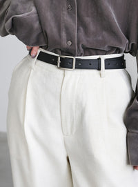 フェイクレザーバックルベルト