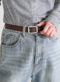 フェイクレザーバックルベルト