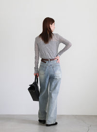 フェイクレザーバックルベルト