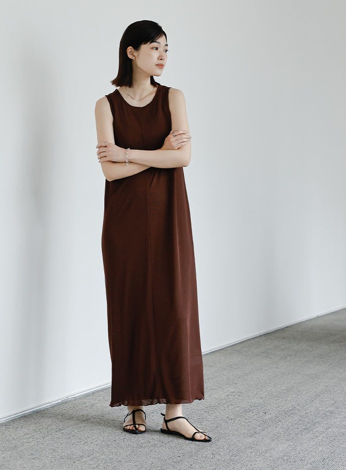 【Et】シアーカットソーノースリーブワンピース【SALE】
