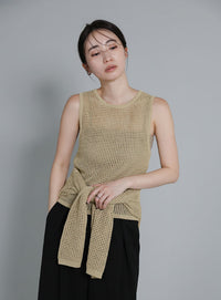 【Et】Mesh Knit Tank Top