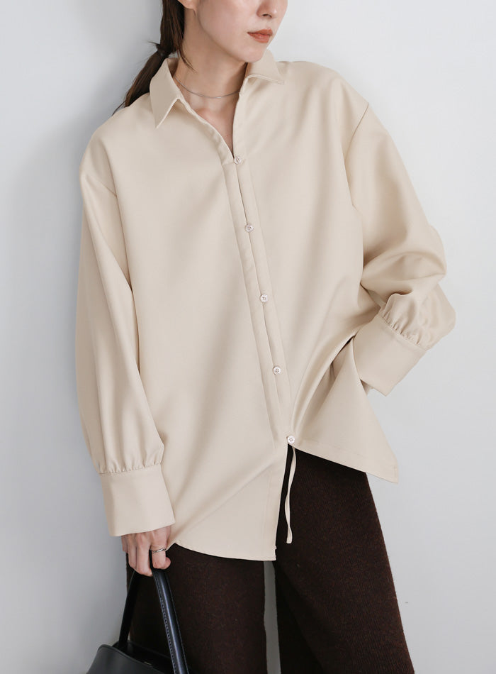 2WAYフロントドロストシャツ