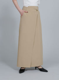 【Et】Wrap Design I-Line Skirt