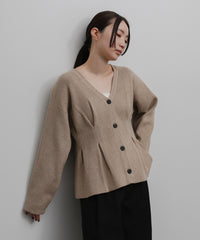 【Et】Front Tuck V-Neck Cardigan