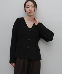【Et】Front Tuck V-Neck Cardigan