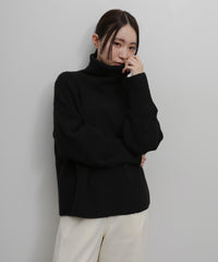 【Et】Wool Blend Loose Turtleneck