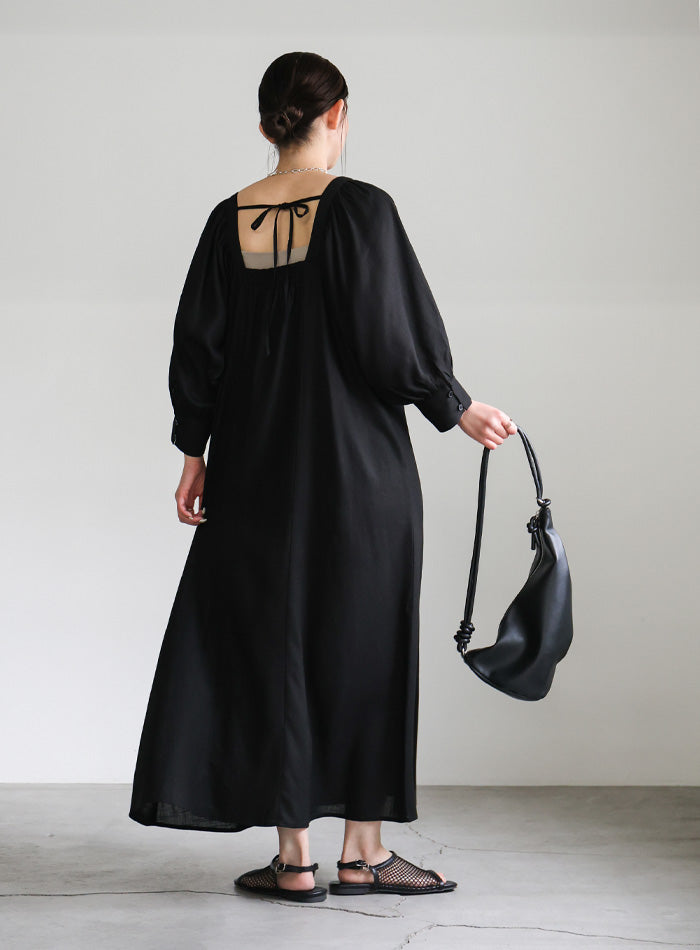 sallure PAPILLON　リボンワンピース　NAVY 完売品 SALLURE PAPILLON リボンワンピース NAVY レディース