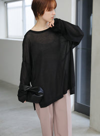 シアーボートネックルーズニット【official限定】