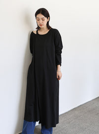 【Et】アシンメトリーネックワンピース