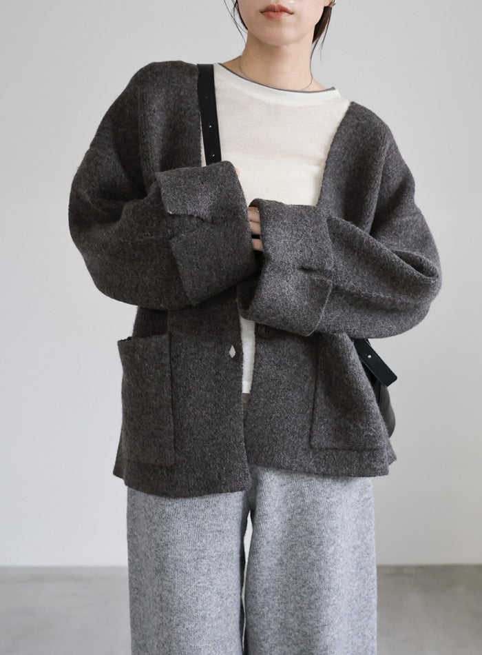 ワイドスリーブVネックニットカーディガン – SELECT MOCA