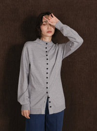 【Et】2way Button Design Knit