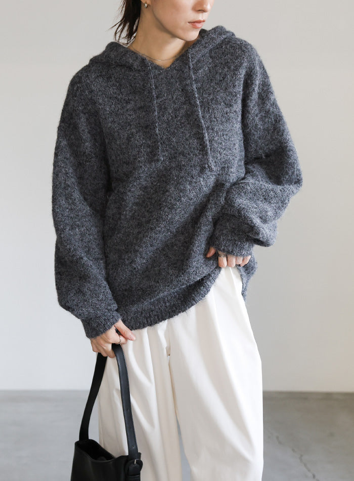 ルーズフーディーニット